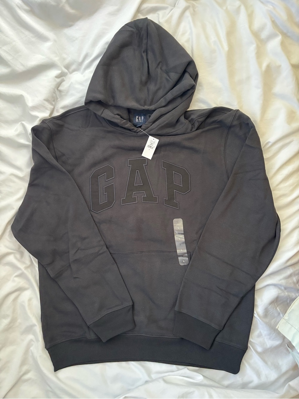 Mono colored GAP logo hoodie with kangaroo pockets Large Men’s NWT unworn.